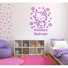 Hello Kitty Bedroom (60cm x 75cm)  Vinyl Wall Art
