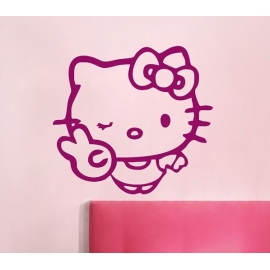 Hello Kitty Peace (36cm x 40cm)  Vinyl Wall Art